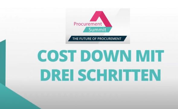 COST DOWN mit drei Schritten - Procurement Summit 2024